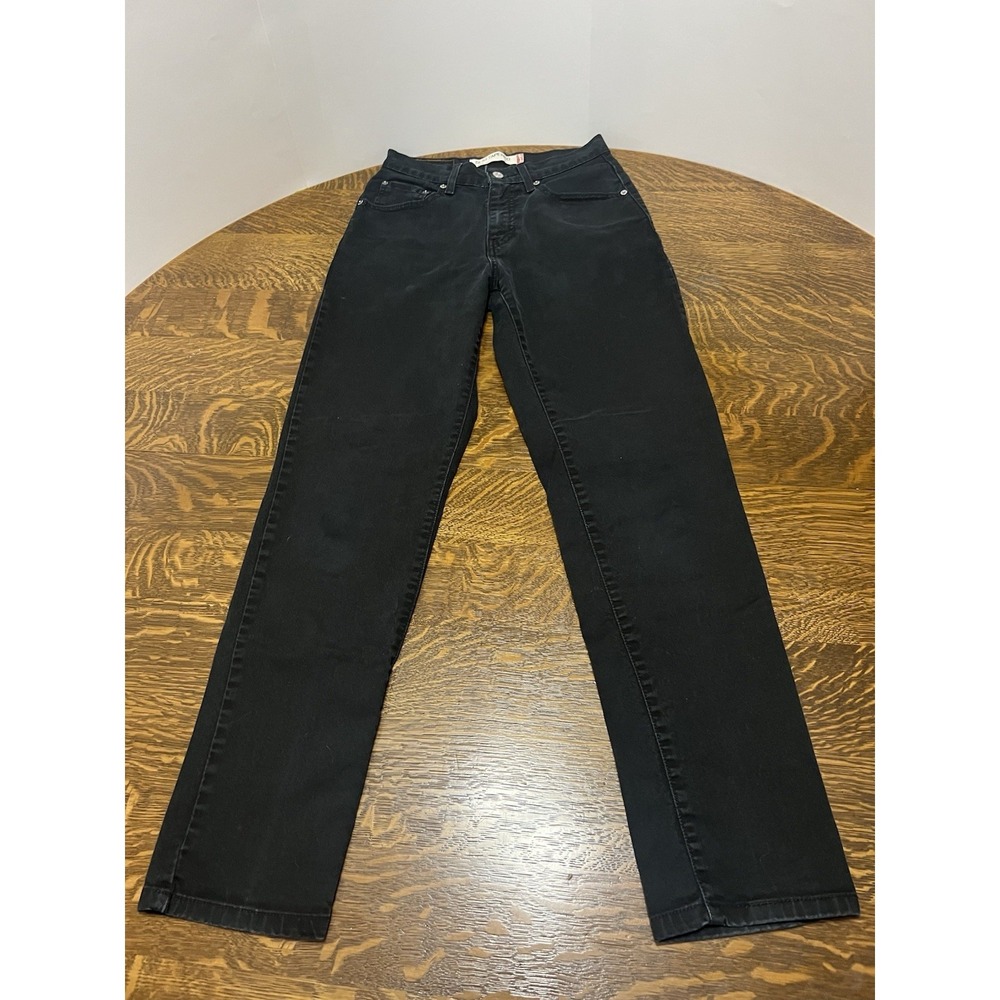 Y2K Levi's 512 Jeans Womens 14M Slim Taper Black Denim 2005 Vintage